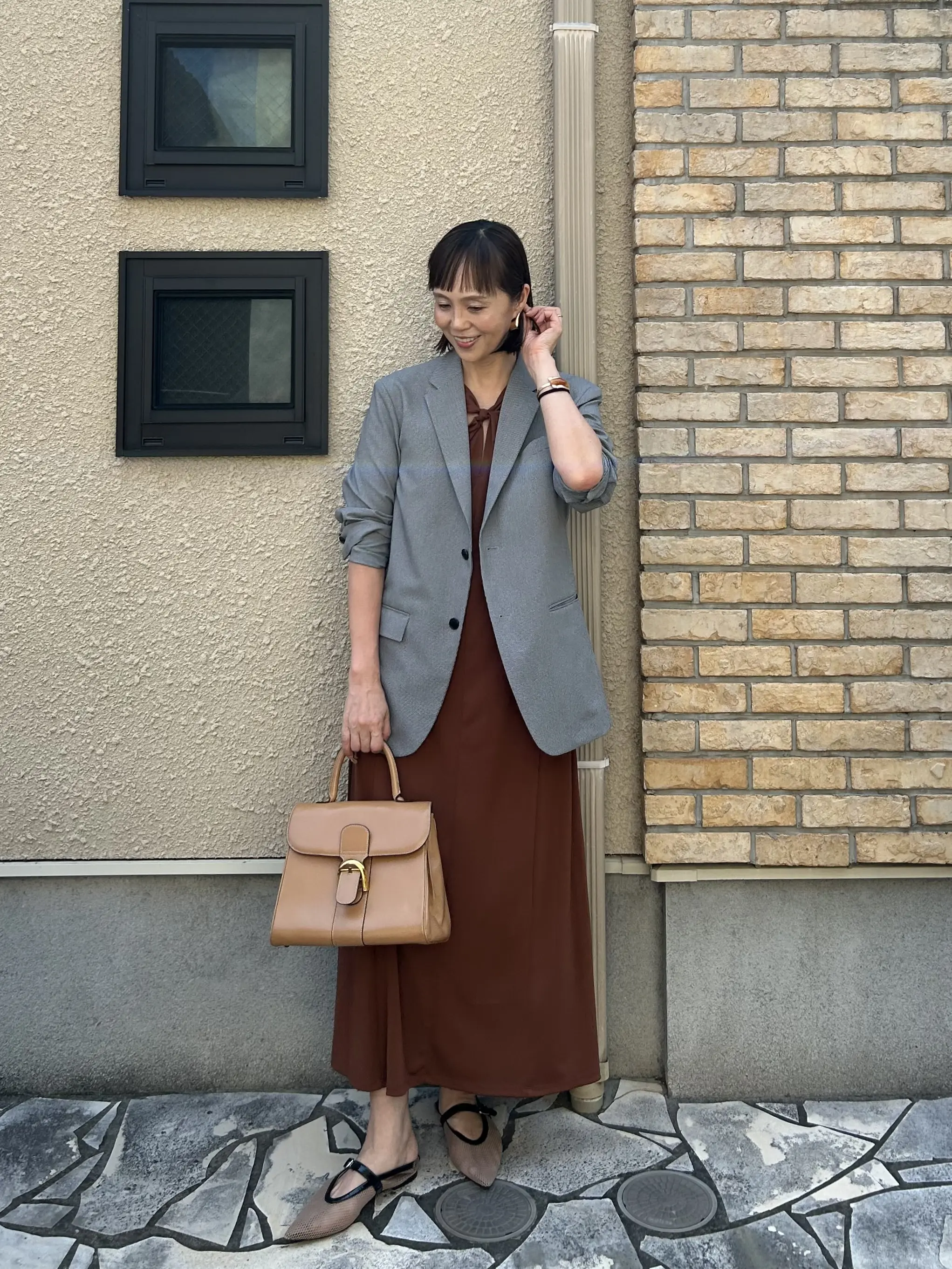【H&amp;M】洗濯機でジャブジャブ洗えてストンと着れるワンピースは助かります_1_5