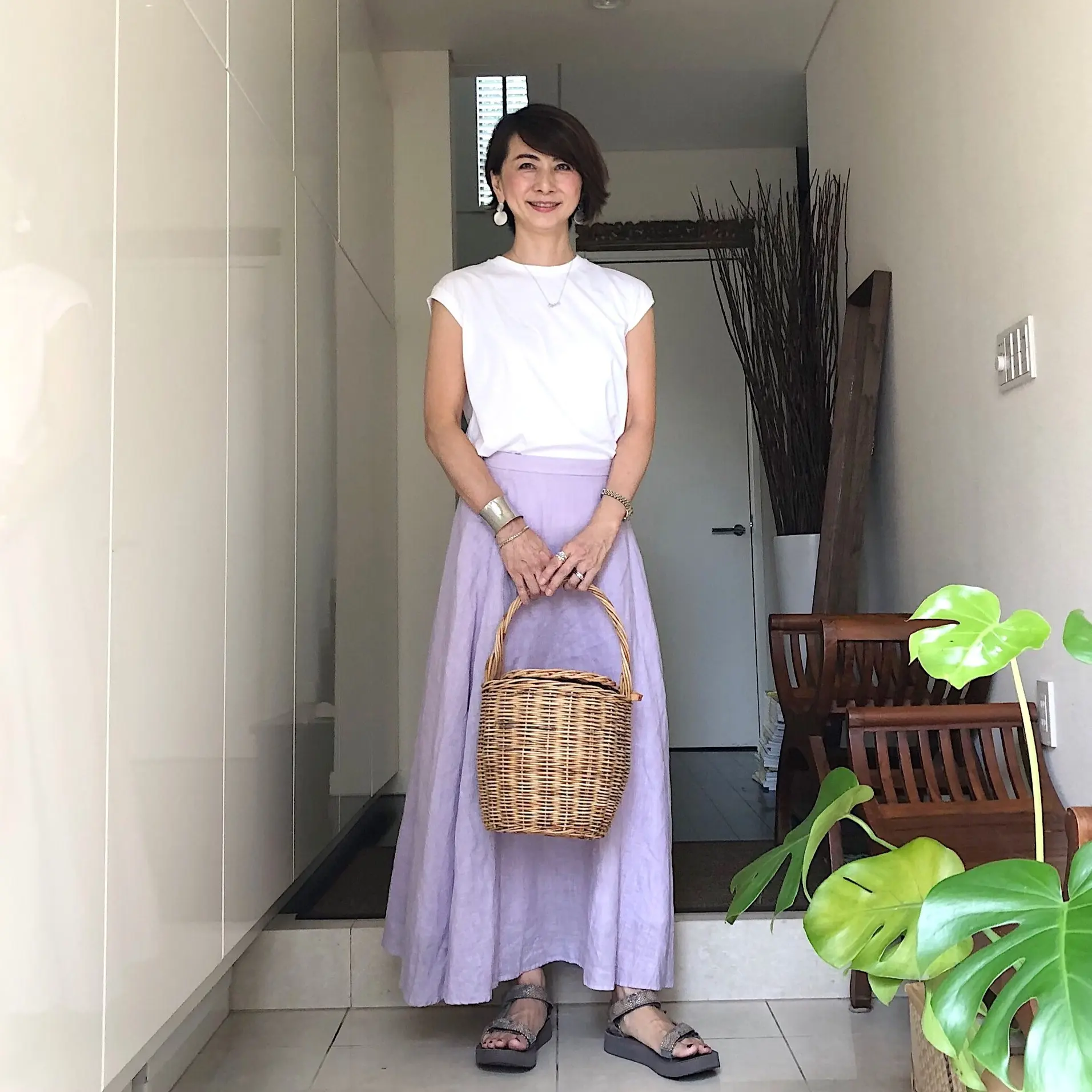 ラベンダーカラーのリネンマキシスカート | 華組 近藤和子のブログ ...