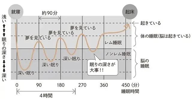 睡眠の深さのグラフ