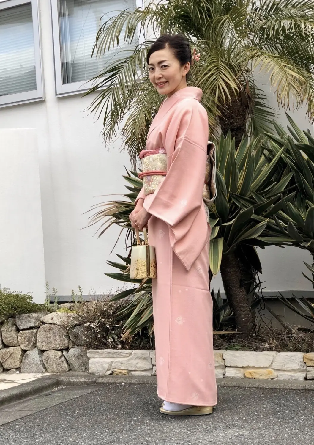 桜色の着物を着て卒業式へ♪_1_1