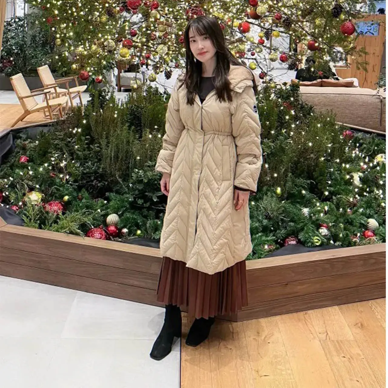  akariさん　脱いだ時もおしゃれ！冬の主役ダウンコート