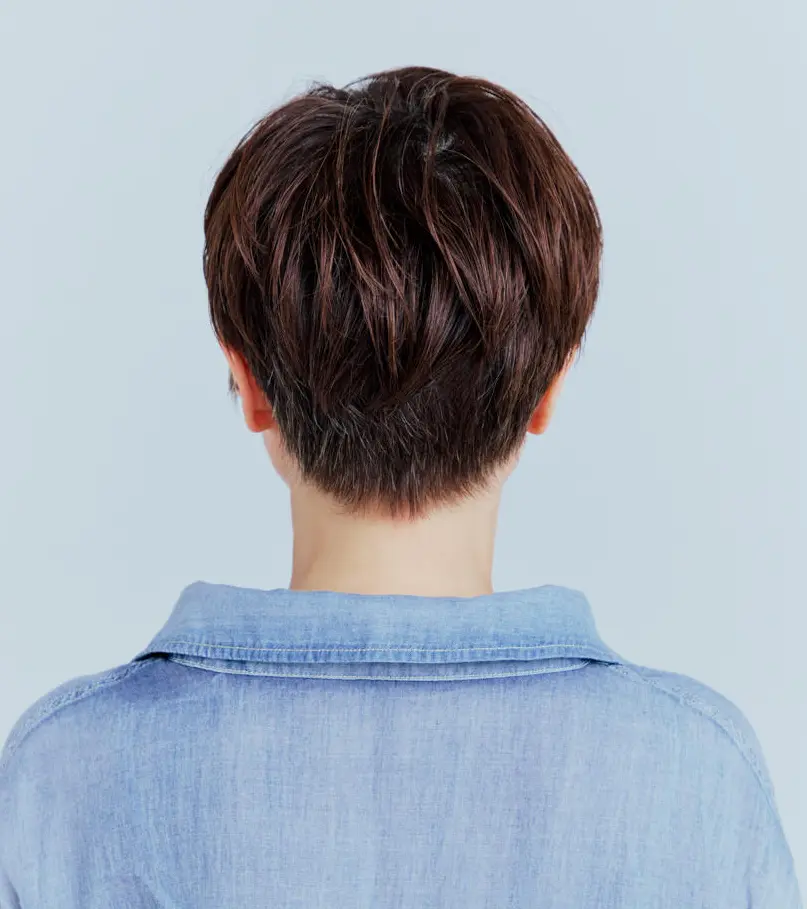 Webエクラ 後から見たショートヘアスタイル