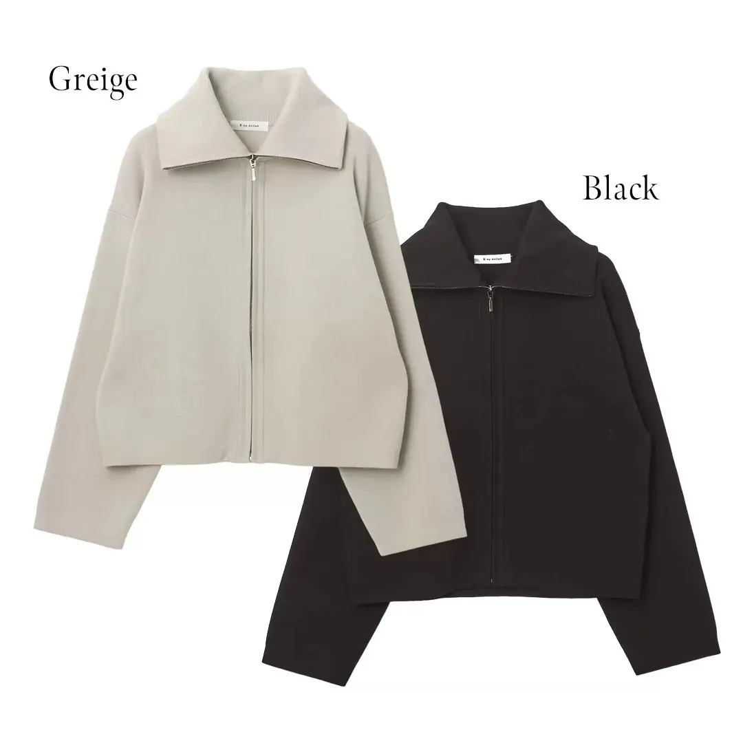 冬から春へ、装いをつなぐ「ビッグカラーニットブルゾン」【E by eclat・50代ファッション】_1_1