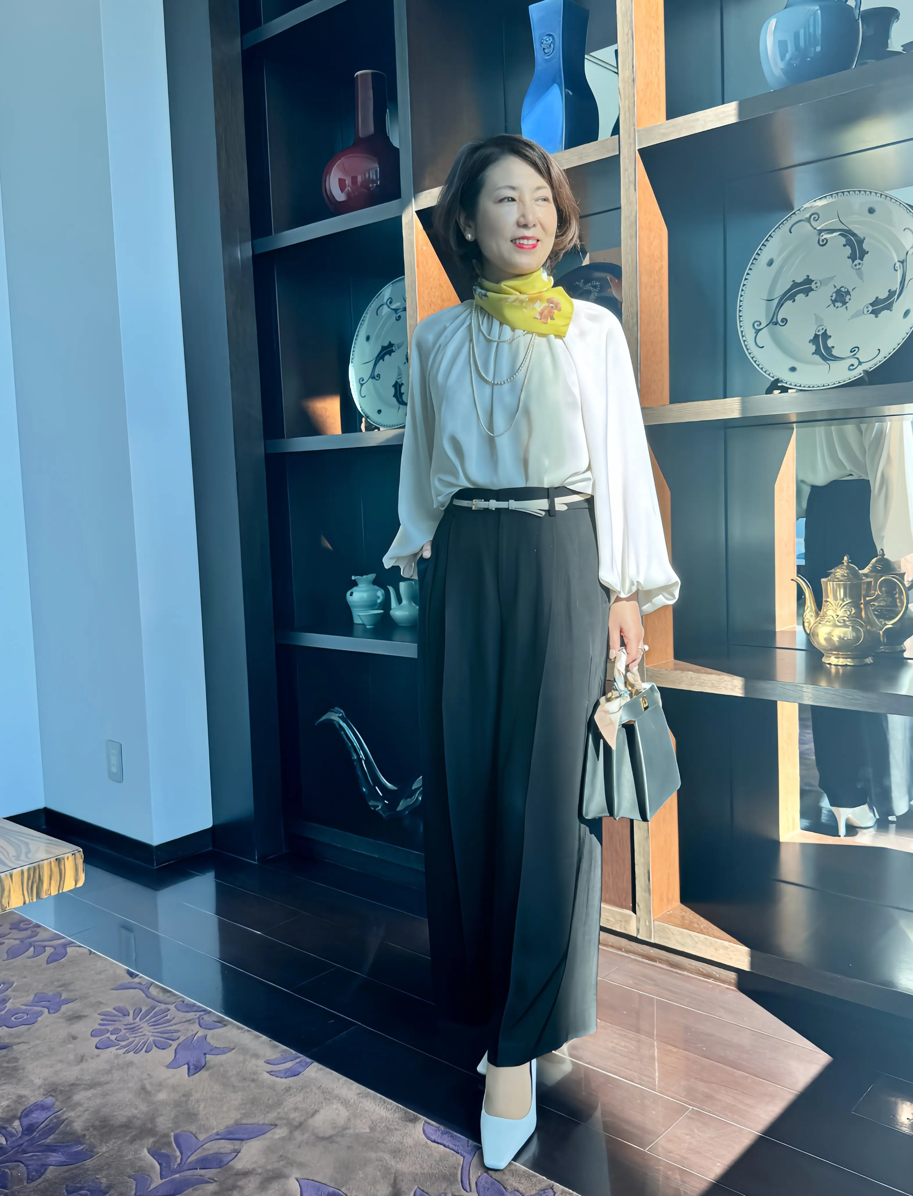 華組　小林五月子さん　スカーフコーデ