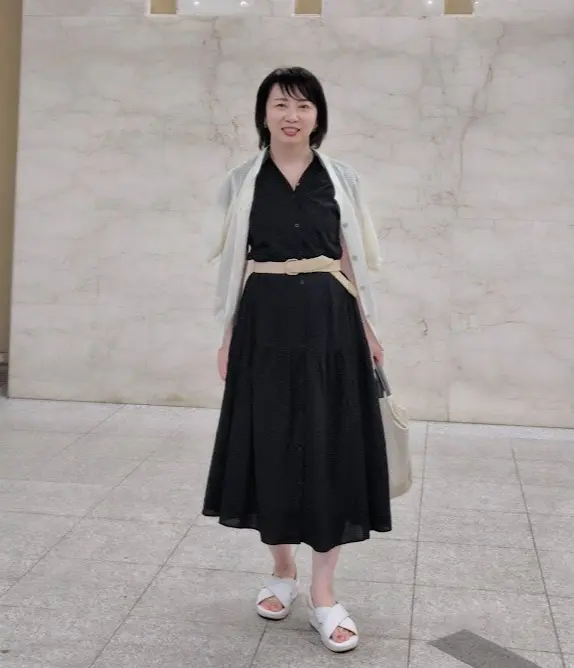 GUで大人可愛いを叶える🎵ティアードワンピース_1_2