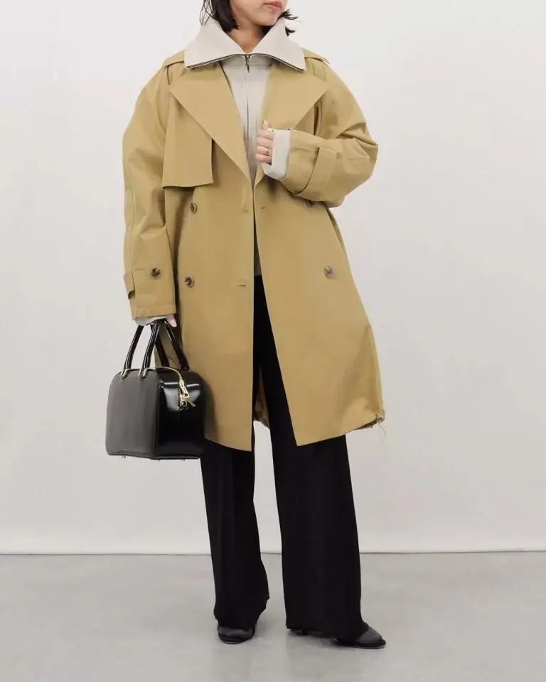 冬から春へ、装いをつなぐ「ビッグカラーニットブルゾン」【E by eclat・50代ファッション】_1_9