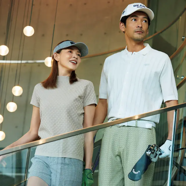 【2025年春夏ゴルフコーデ】「ビームス ゴルフ」のウエアで自然な統一感のあるリンクコーデが完成