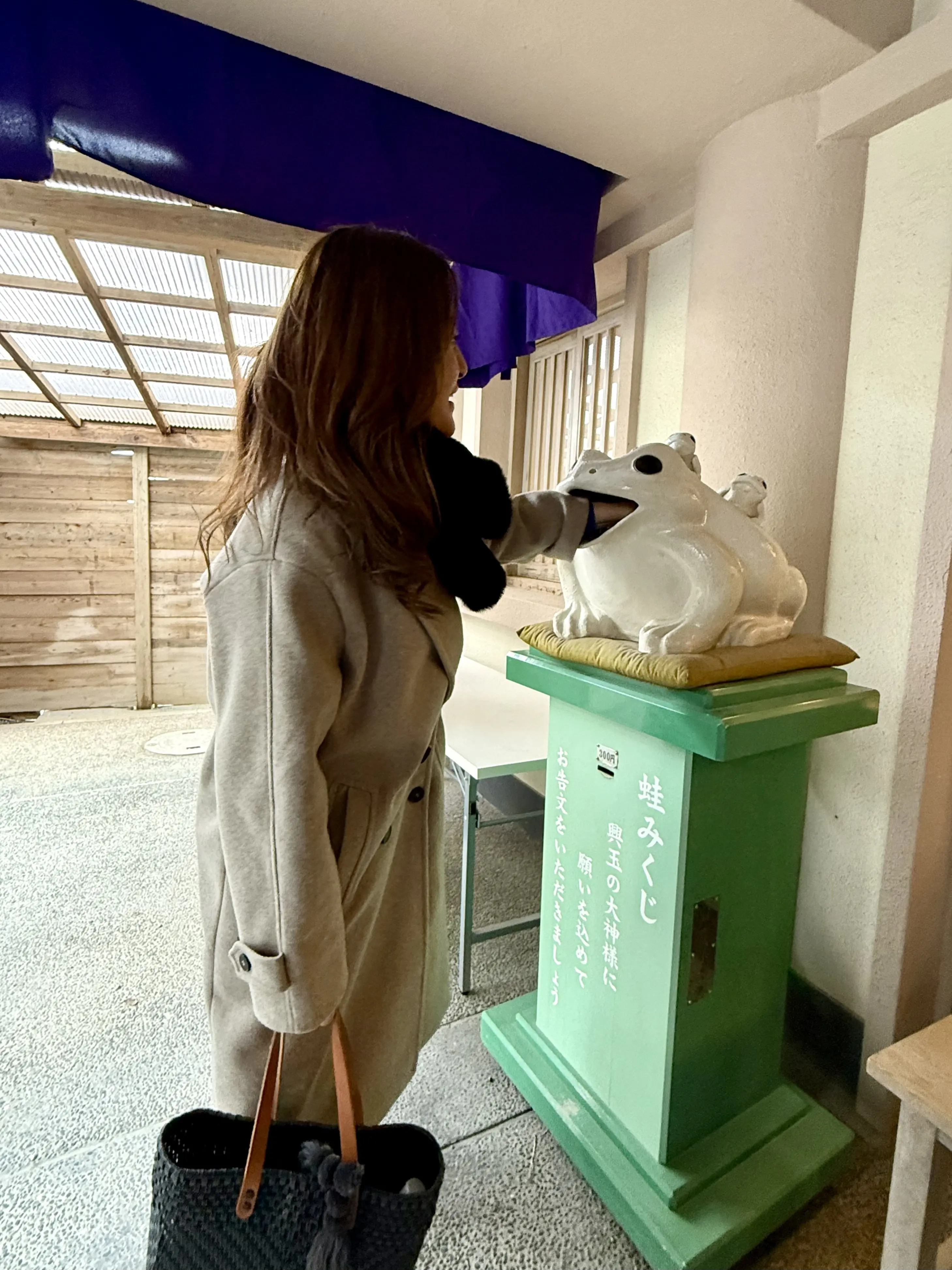 伊勢 二見興玉神社 蛙みくじ 縁起物　夫婦岩