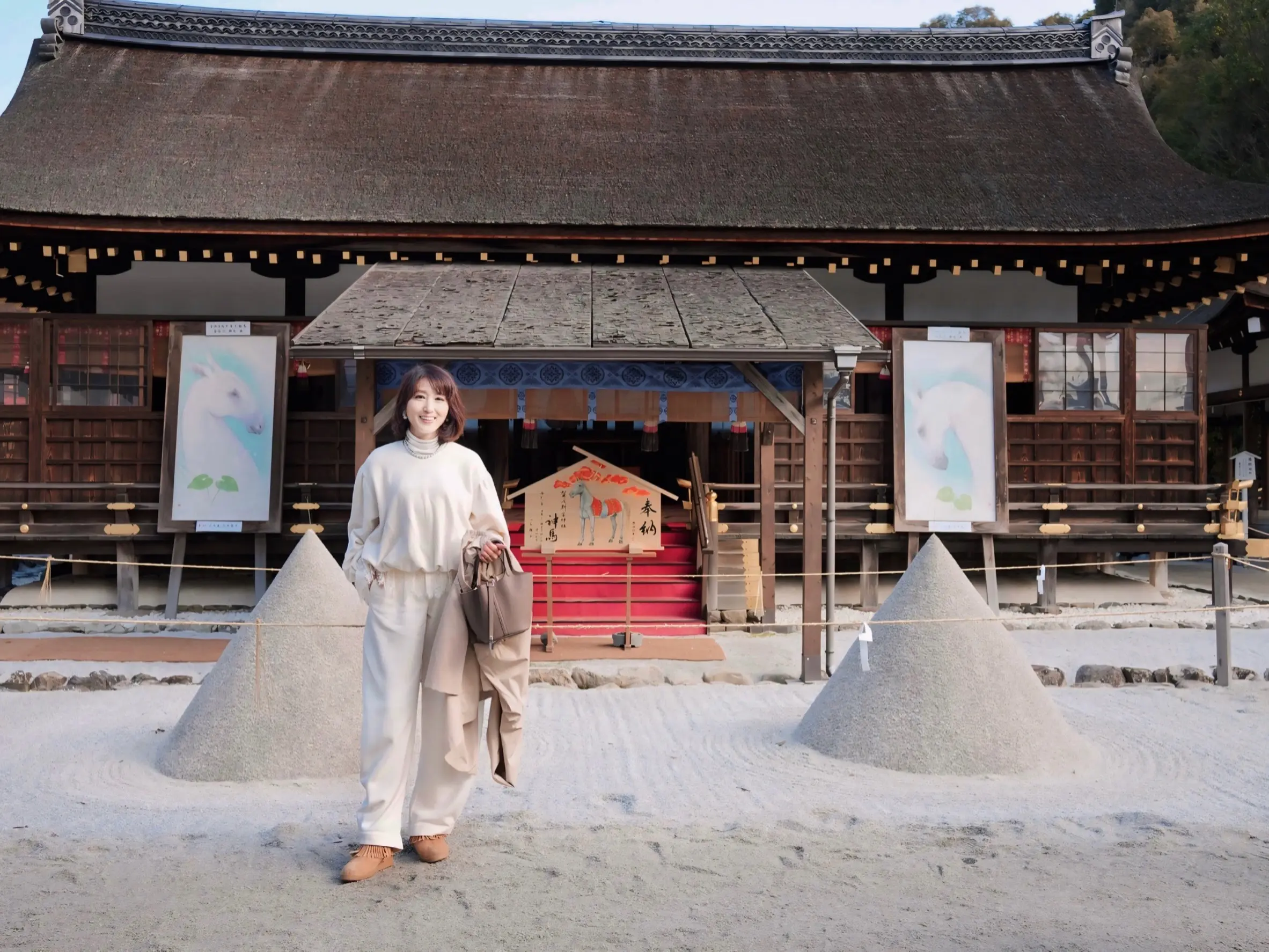 細殿（ほそでん）と立砂（たてずな）