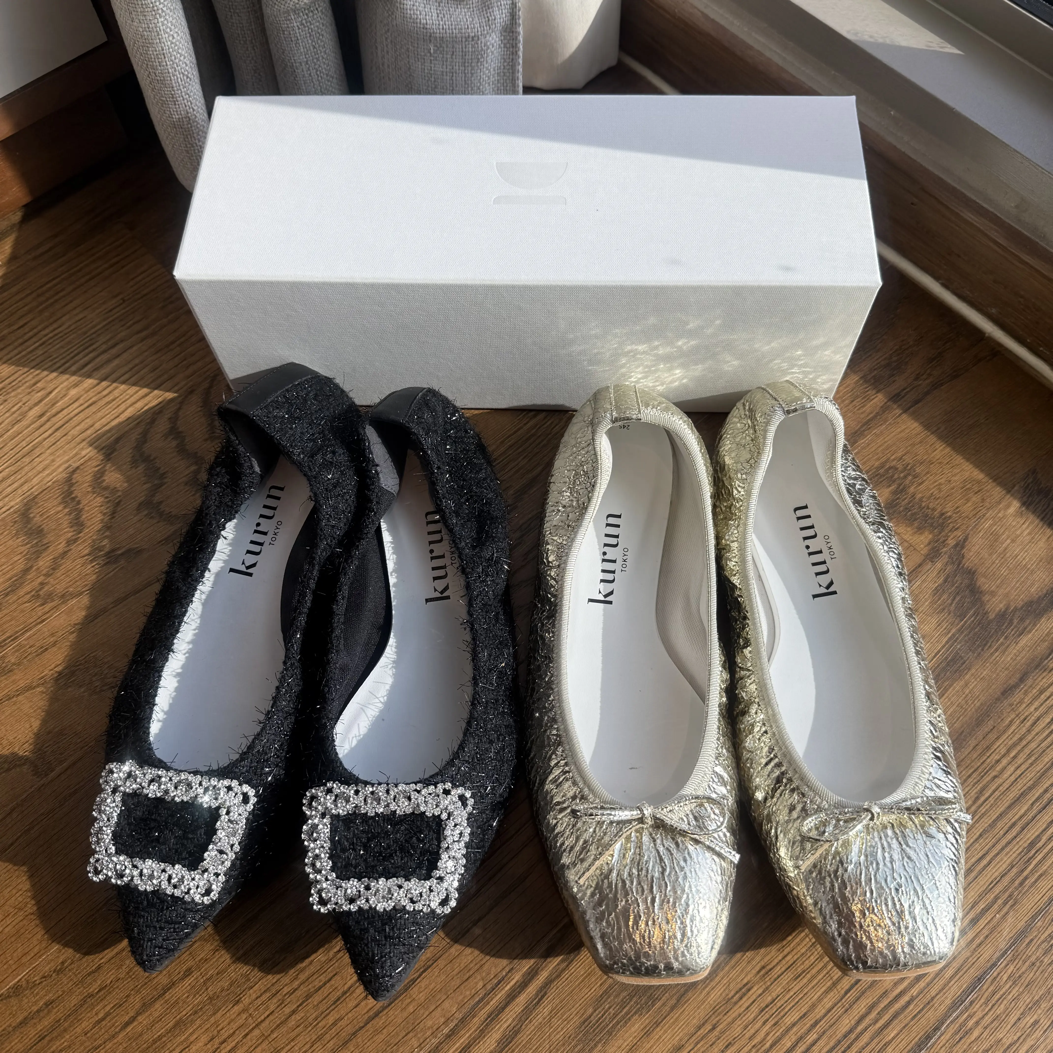 購入品のシューズ