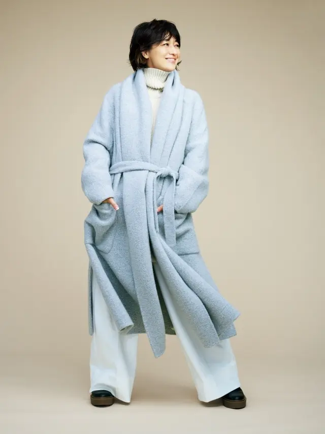 新品未開封】 Max Mara 1st. たっぷりショールカラーガウンニット