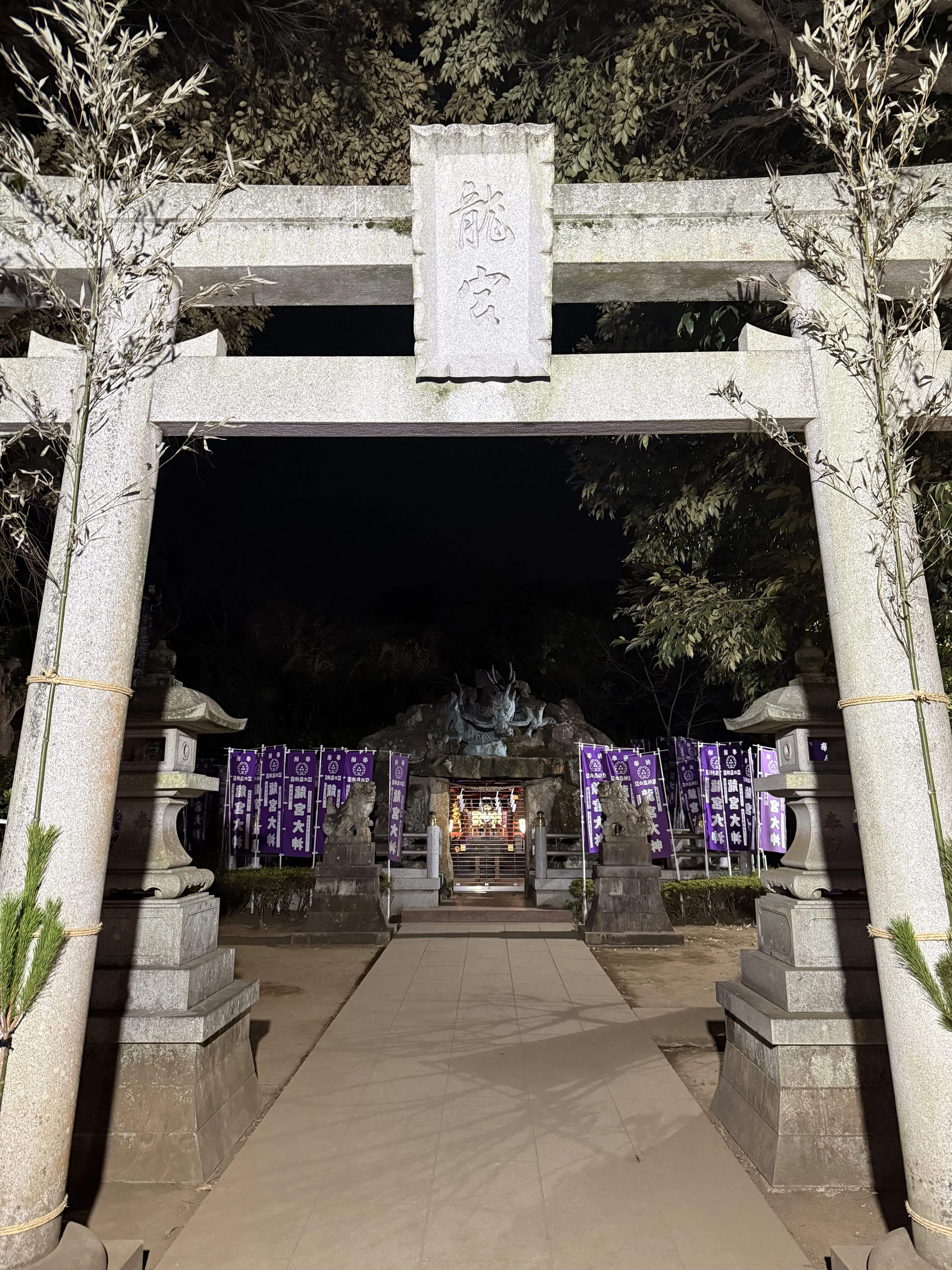 幻想的な夜の江の島、パワースポット巡りで運気を上げる！@江島神社_1_12