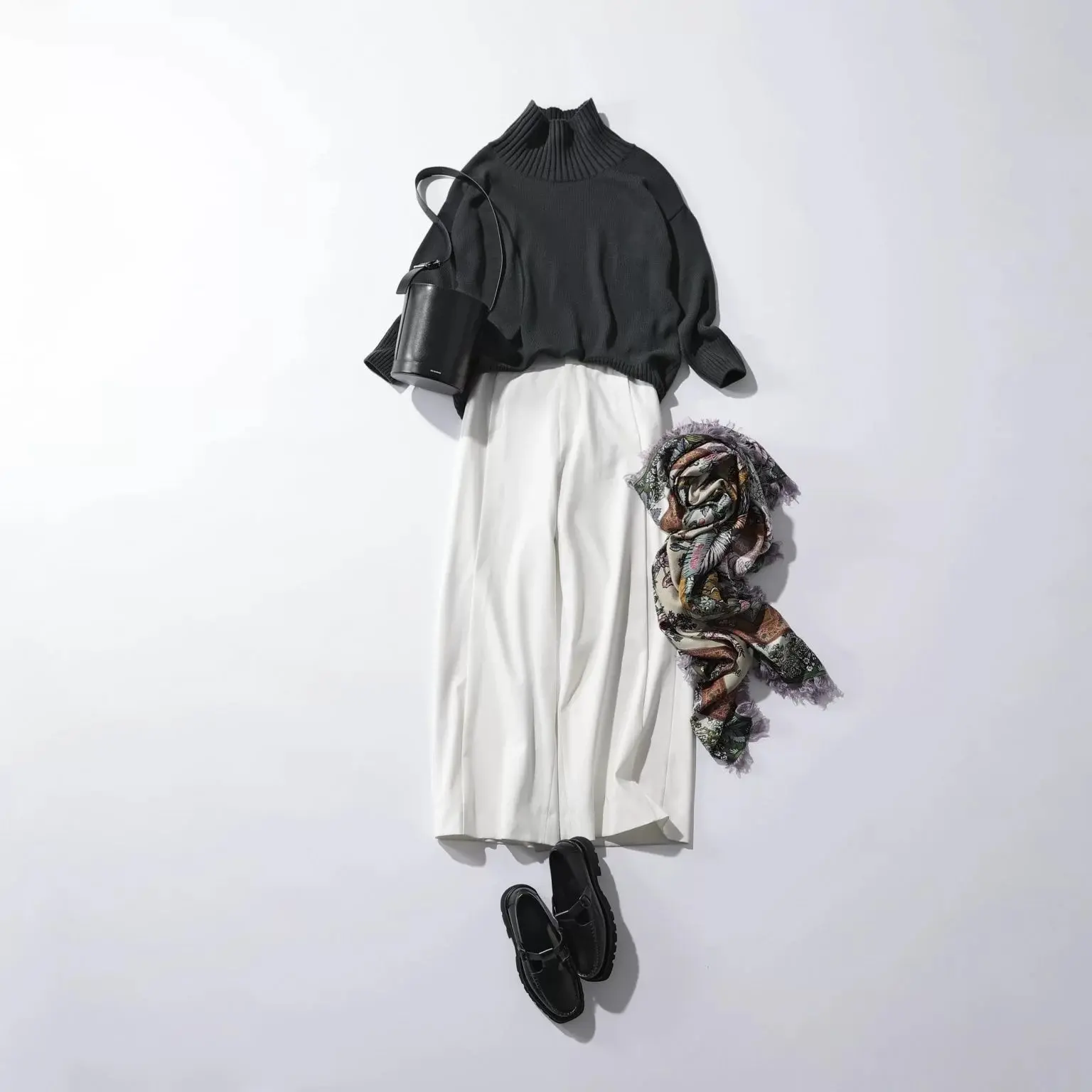 【50代 ファッション】E by eclat「ボトルネックニット」シーン別着まわし６LOOK_1_3