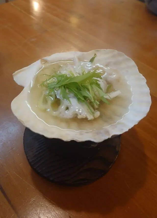 百穂苑の貝焼き(かやき)