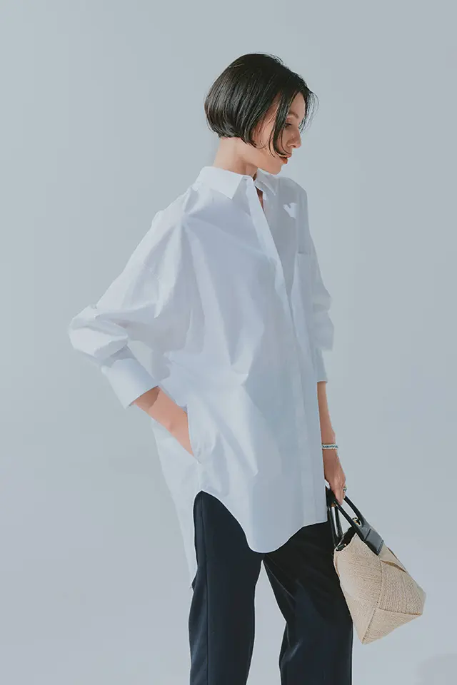 【Style3】自信が持てる端正なホワイトシャツ