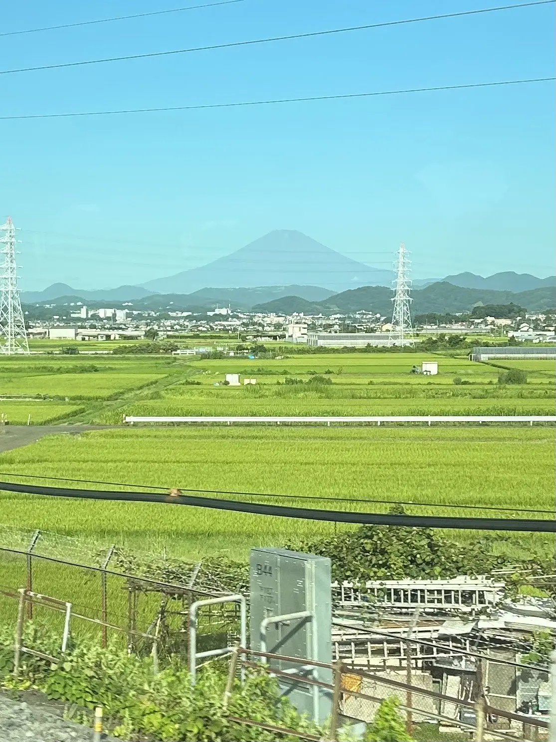山陽新幹線の車窓からの富士山