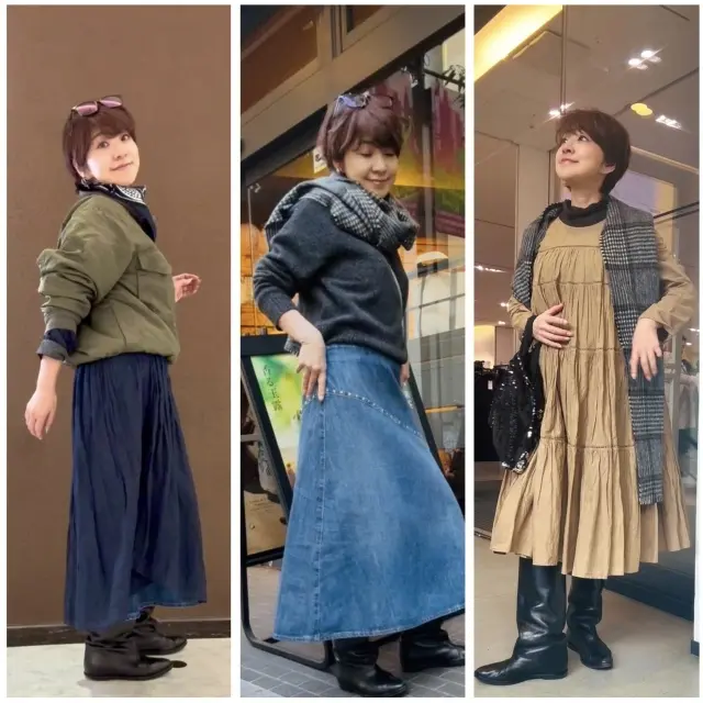 冬のマフラー、バンダナで顔周りの印象に差をつける大人の新春おしゃれコーデ_1_1