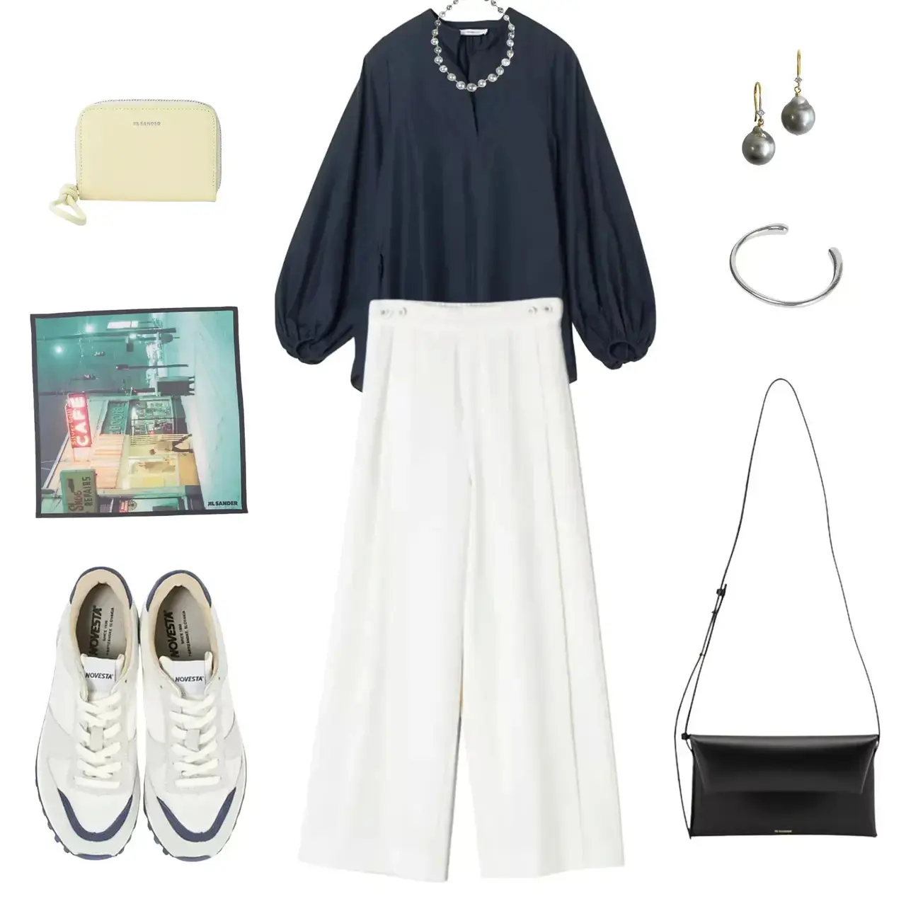 【50代 週末コーデ】ネイビー×ホワイトの洗練配色でつくる、大人の“きれいめカジュアル”＃Jマダムのおしゃれ