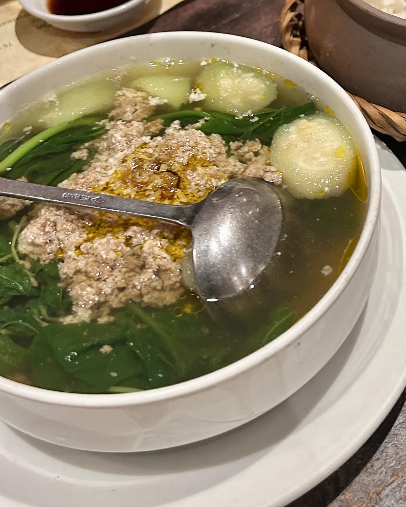 ヘチマと豚ひき肉のスープ