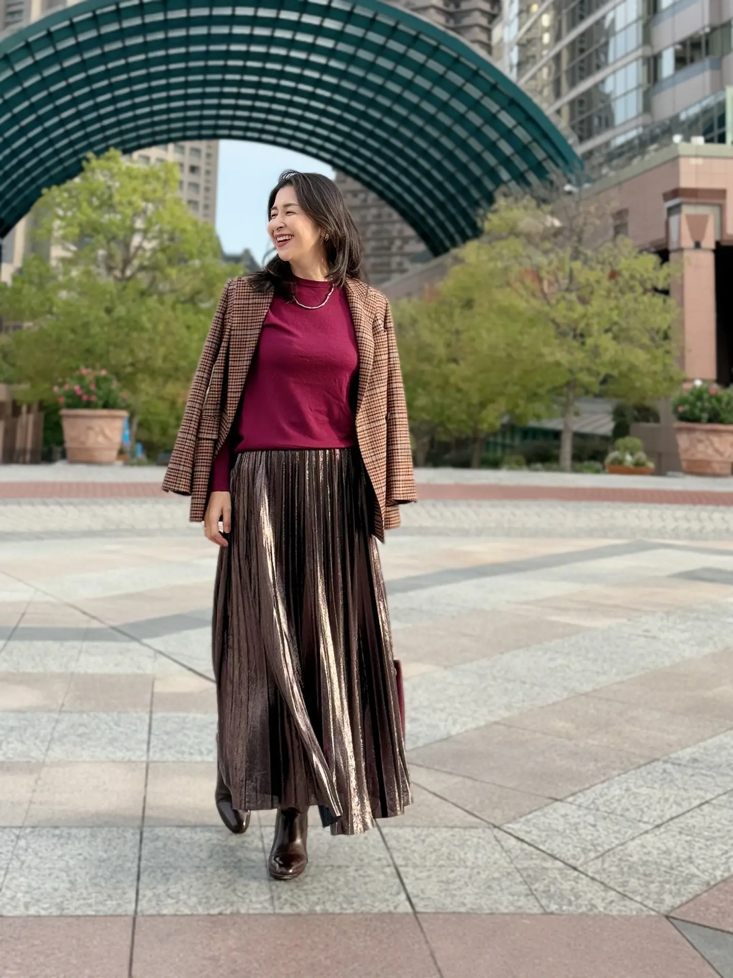 【秋のお出かけ】品よくきちんと見えするジャケットを羽織ってランチへ_1_1