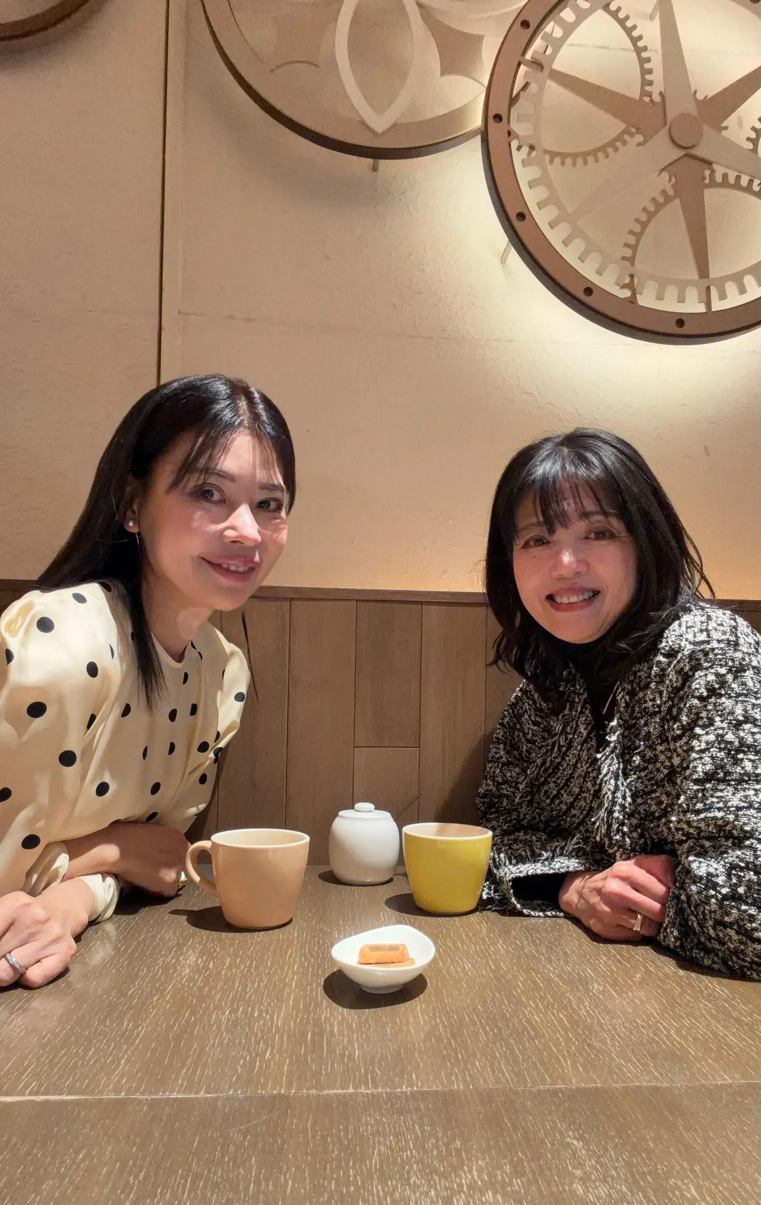 ツイード風ニットガウンジャケット(E by éclat)を着てスノーマンリースパンケーキを♡_1_6