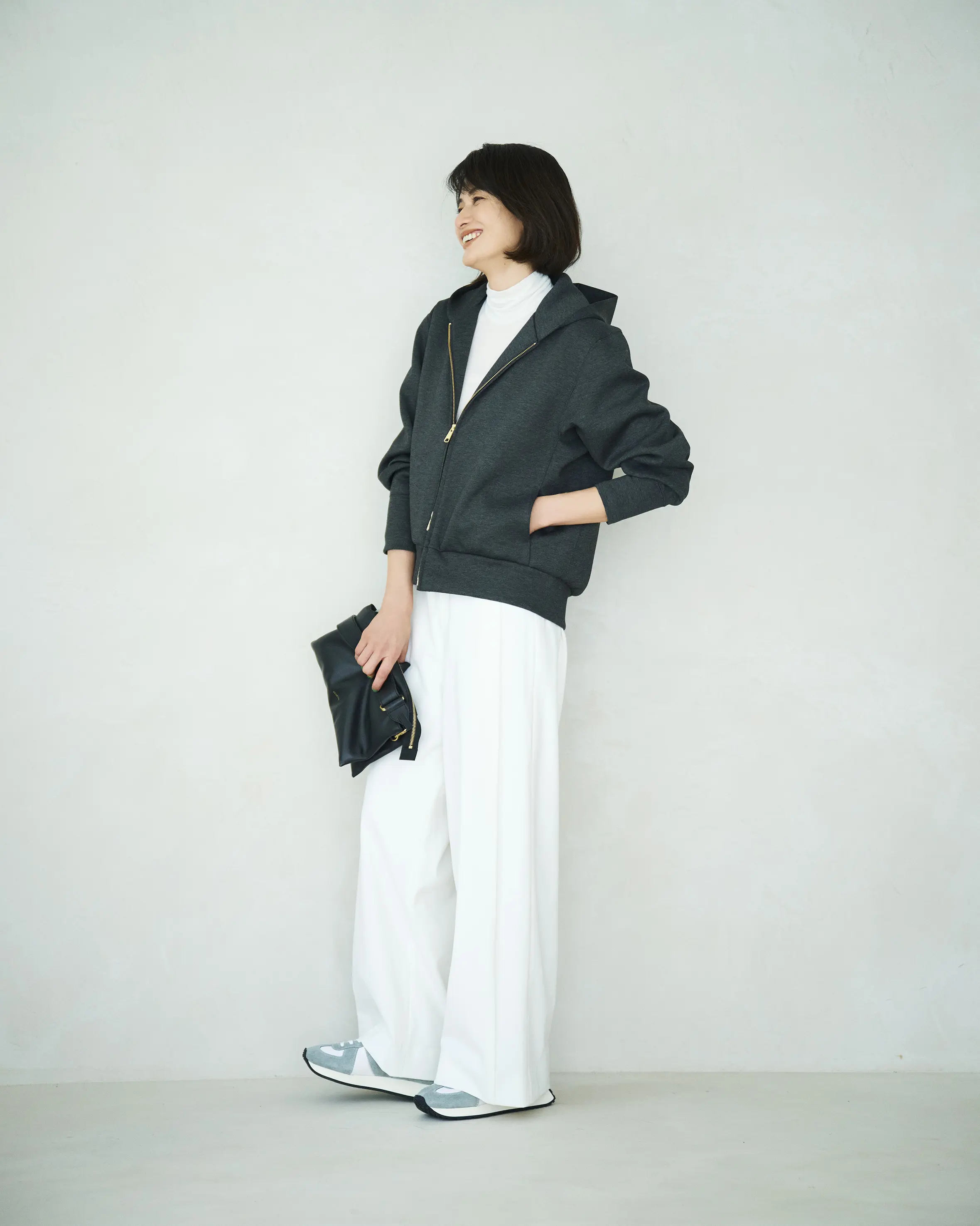 【50代 パンツ】E by éclat「優美なセミワイドパンツ」の秋コーディネート6選_1_6