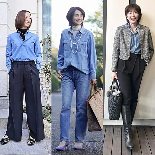 【雑誌掲載】upper hights ウエスタンデニムシャツ　スタイリスト愛用 新品 upper hights ウエスタンデニムシャツ スタイリスト 大草