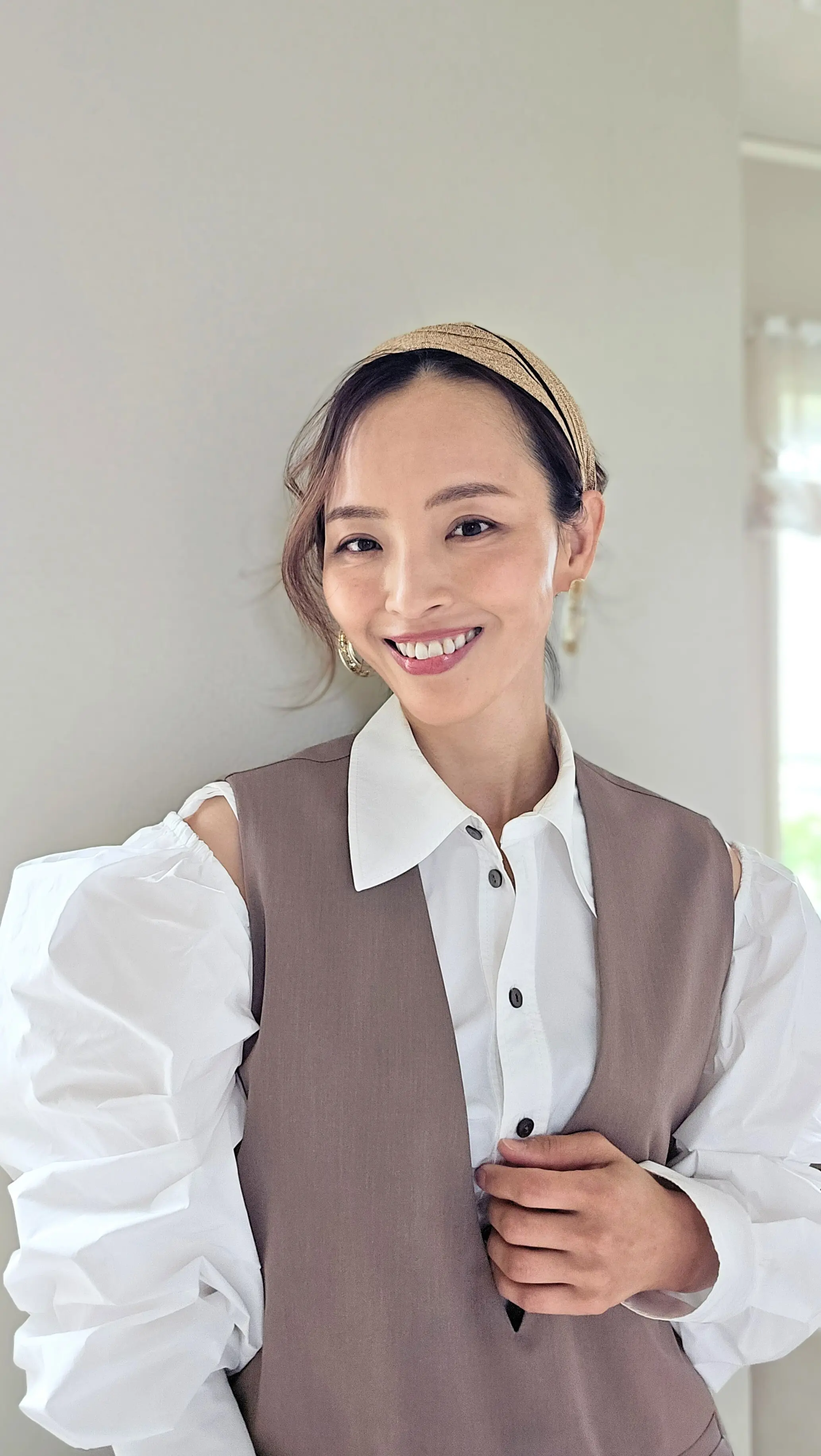 ラフィア素材のヘアバンド
