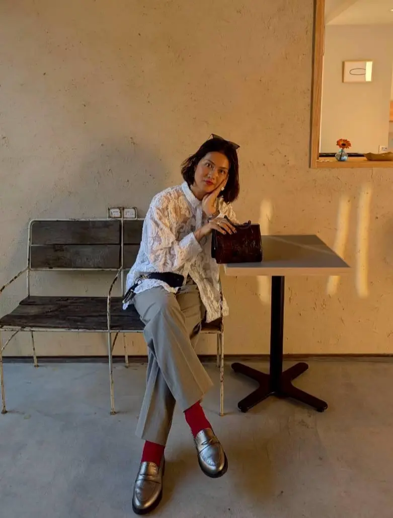 長野旅行　夫婦旅　諏訪　旅コーデ