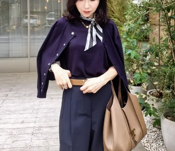 季節の変わり目に♪【気温別】アンサンブルニットの快適コーデ4選_1_8-3