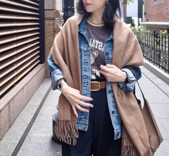 寒暖差を乗り切る強い見方!【カシミヤストール】活用術_1_8