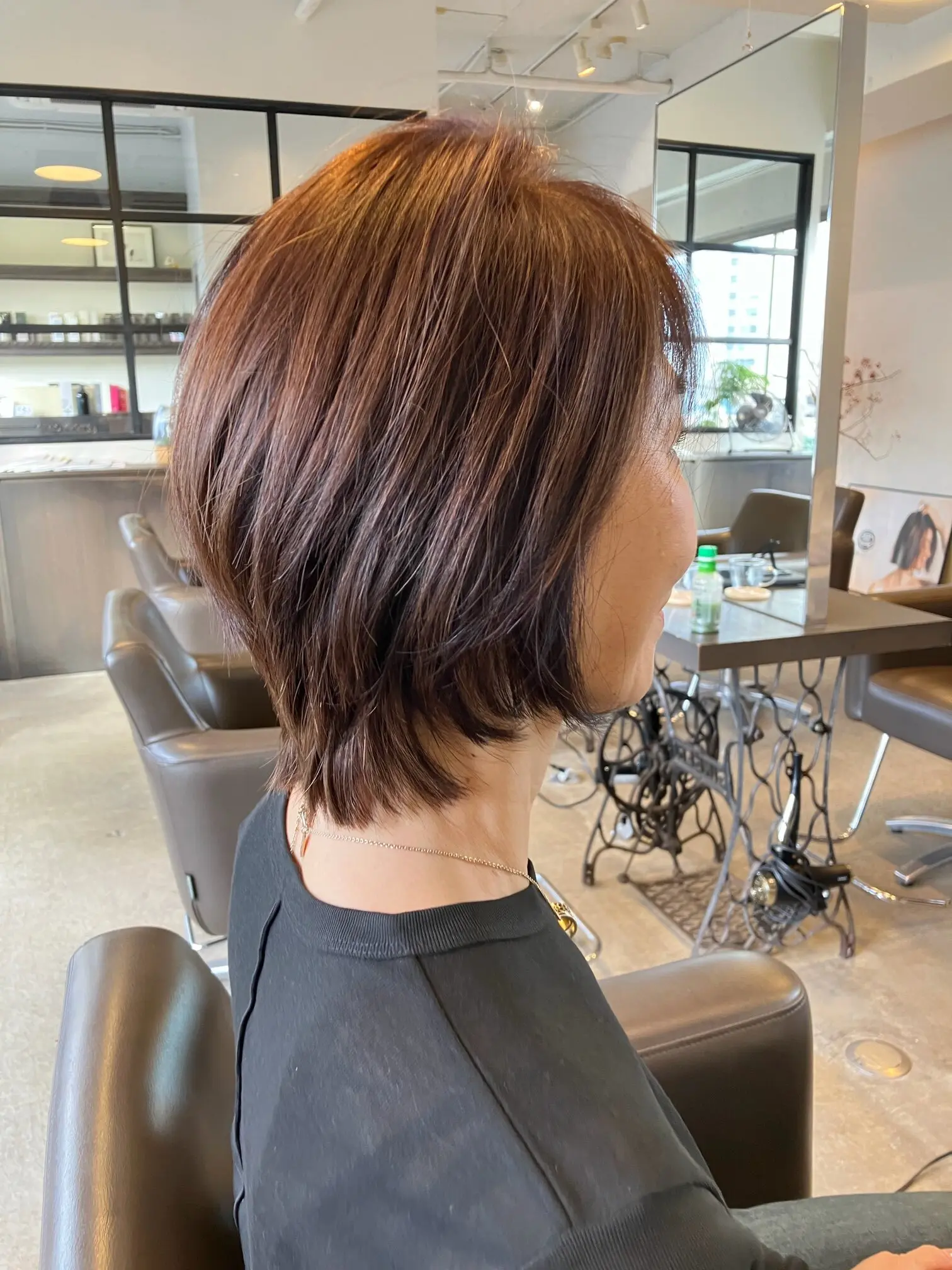 marr中目黒 masato ショートボブ　レイヤーボブ　丸みボブ　50代ボブ　アラフィフ髪型　アラフィフショート　ひし形ボブ　ひし形レイヤーボブ　ヘアカラー　ジアミンアレルギー　ノンジアミン　中目黒　ヘアサロン