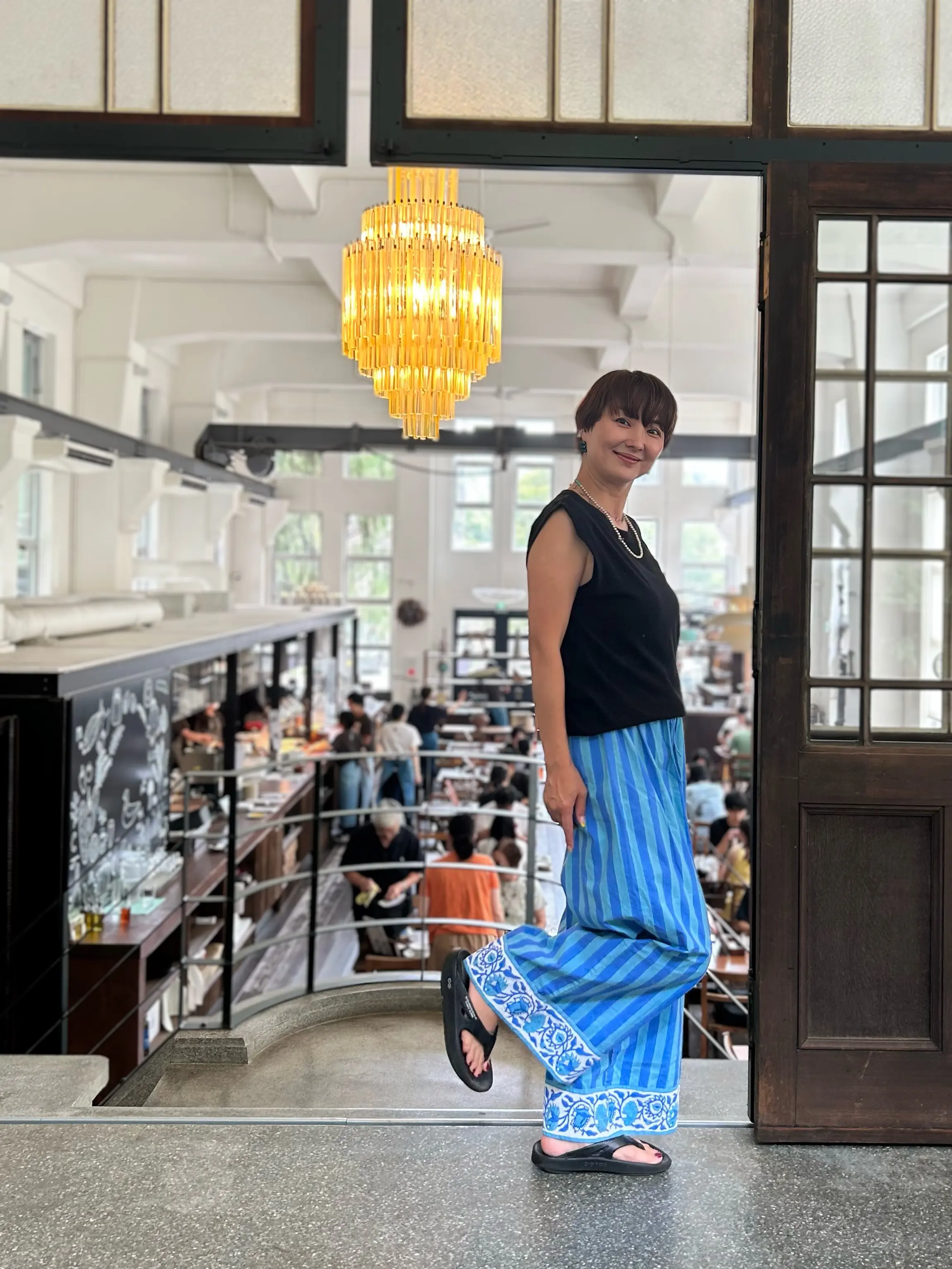 お気にりの柄パンツとシルバージュエリーで鎌倉ランチへ_1_1