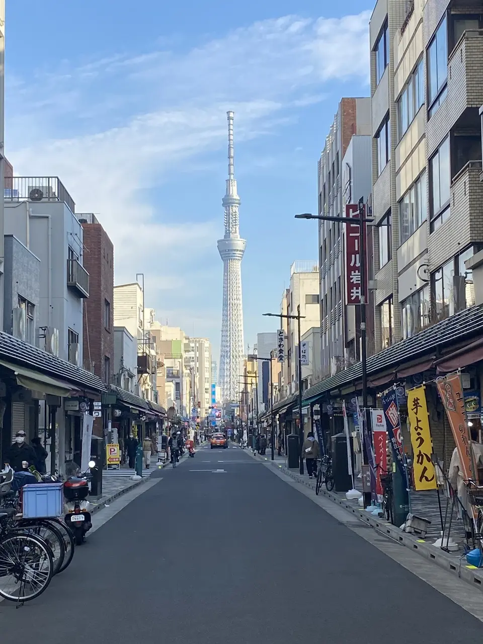 かっぱ橋から見たスカイツリー