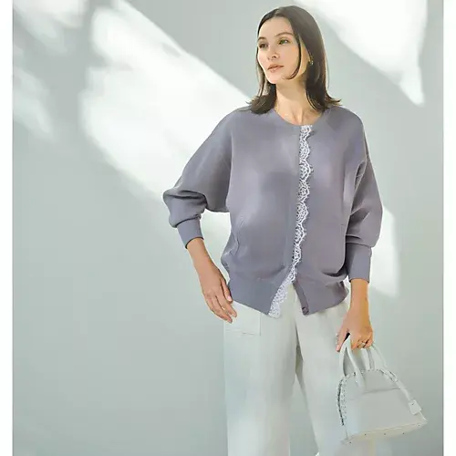 E by eclat Room no.8 for E by eclat 前立てレースブルゾン ￥28,600