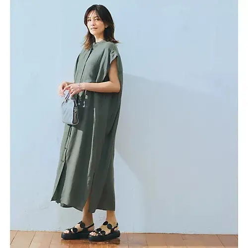 SACRA プレミアムベルギーリネンワンピース ￥47,300