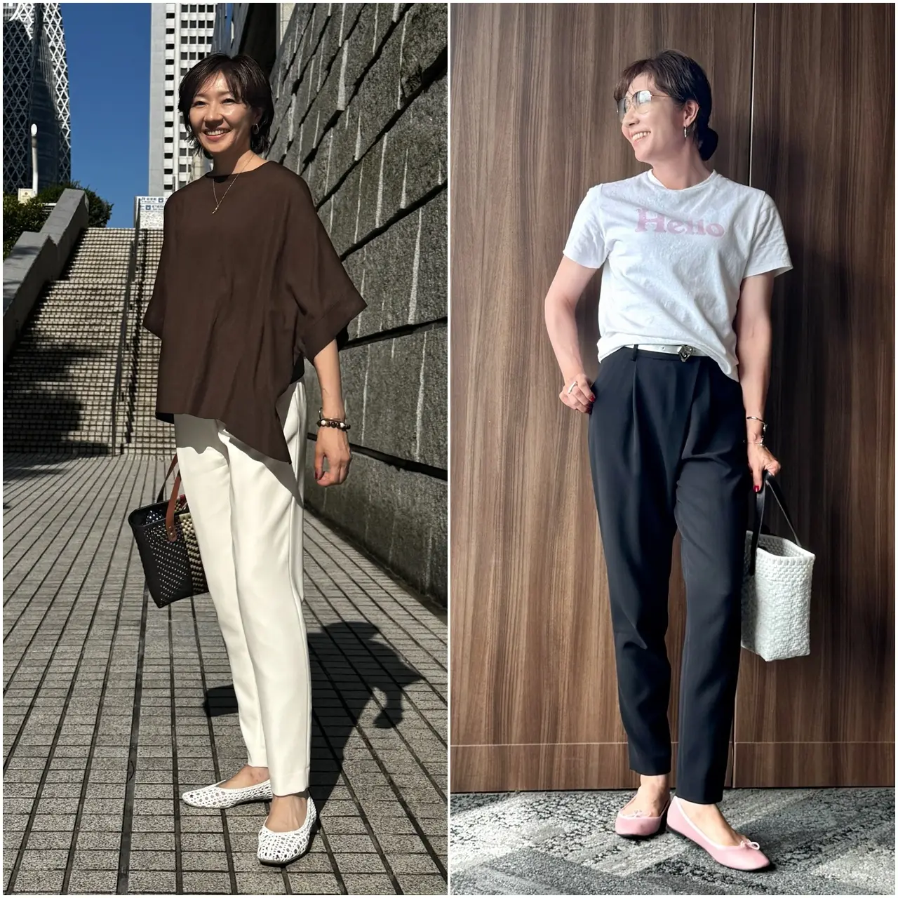 タックパンツコーデ ④