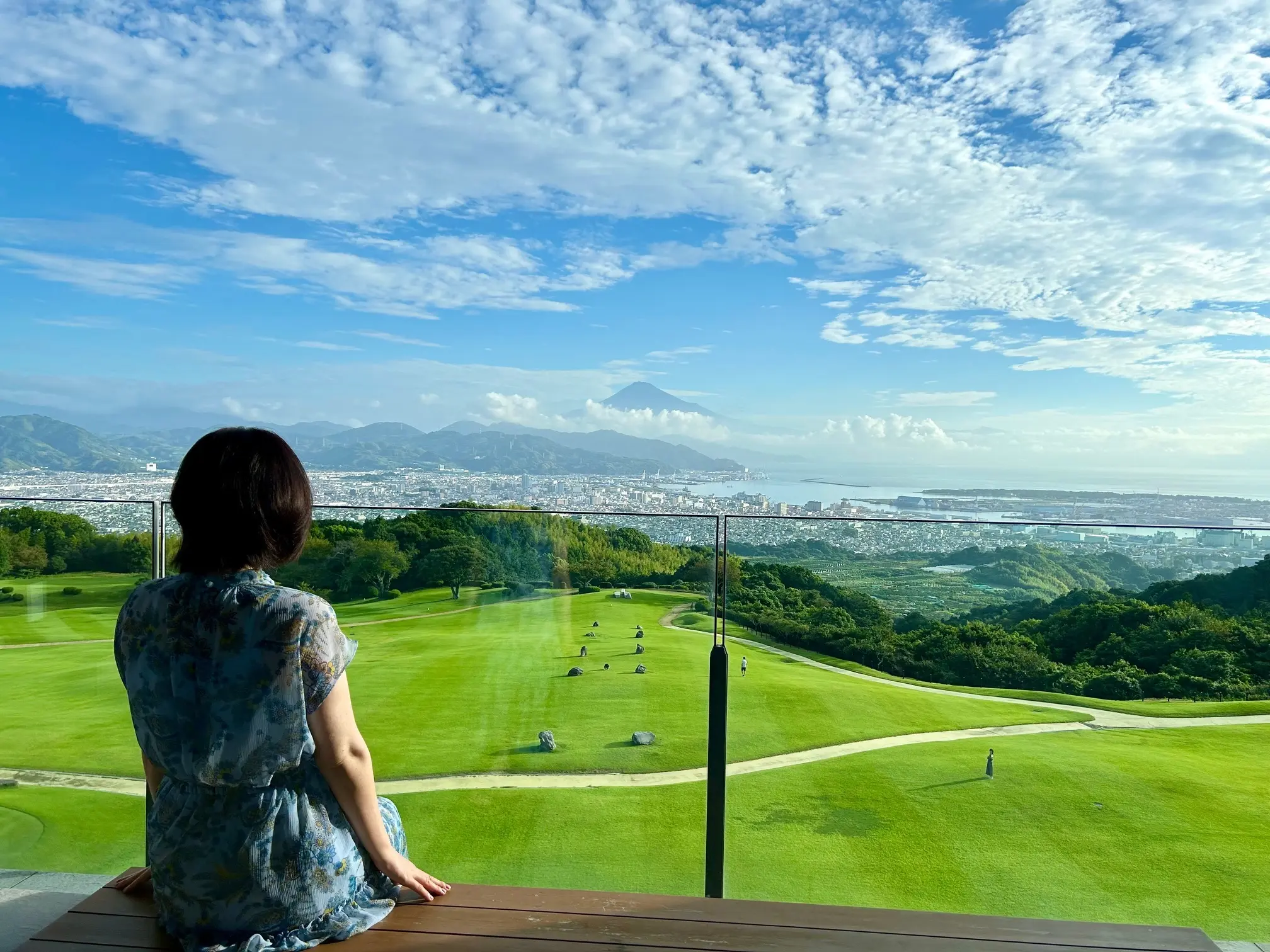 客室バルコニーからの景色