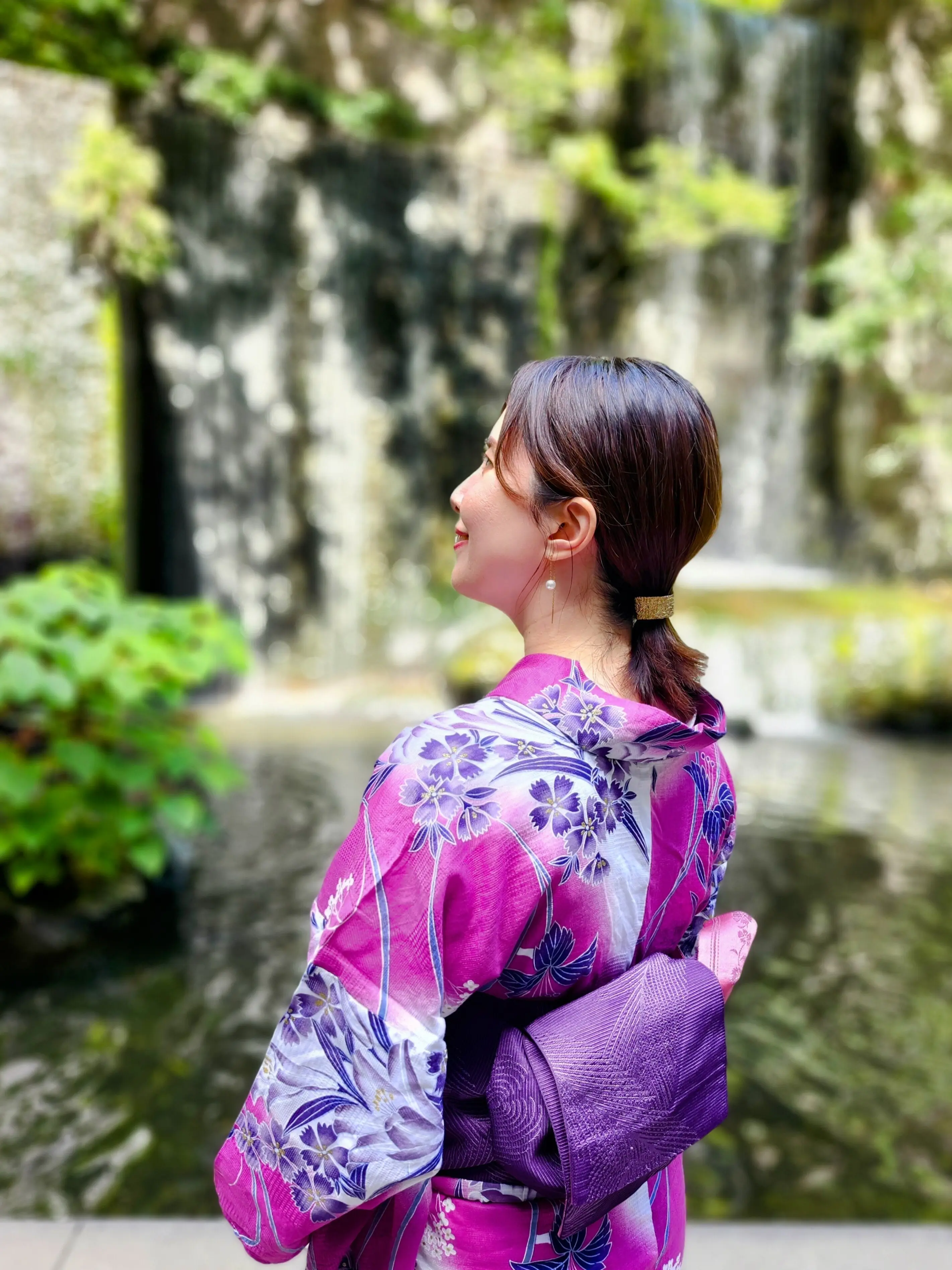 目黒雅叙園、9月閉館、ホテルラウンジ、浴衣、日本庭園、あんみつ、パンドラ、下駄、40代浴衣、40代ファッション、骨格ストレート