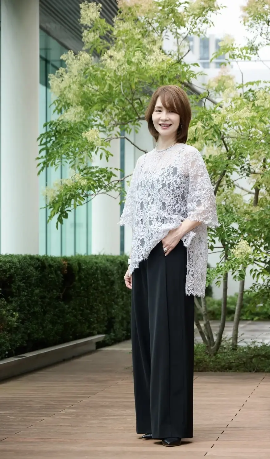 迷った朝の強い味方！大人に優しいセミワイドパンツ」_1_1