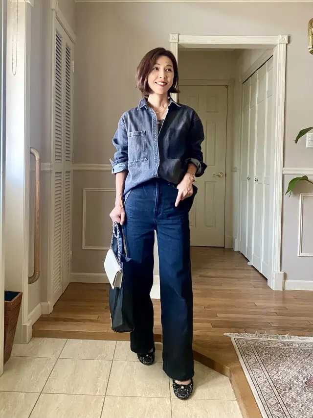 ブラックデニム✖️大人のポケッタブルトート_1_2