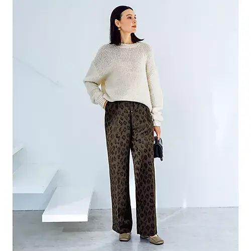 E by eclat レオパードジャカードパンツ ¥19,800