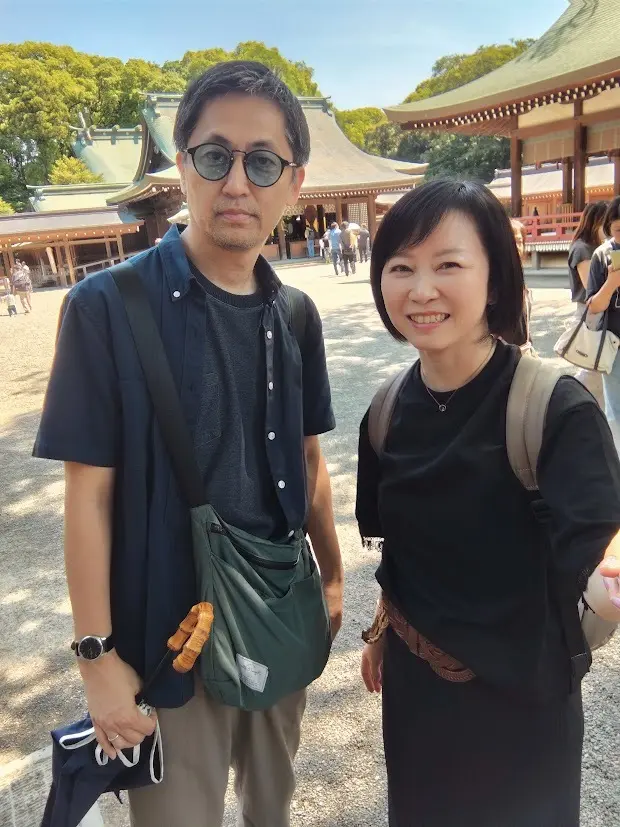 ちょこっとリメイクしたGUドライワイド黒Tシャツで、氷川神社をお散歩。日傘の出番もやってきました！_1_4-3