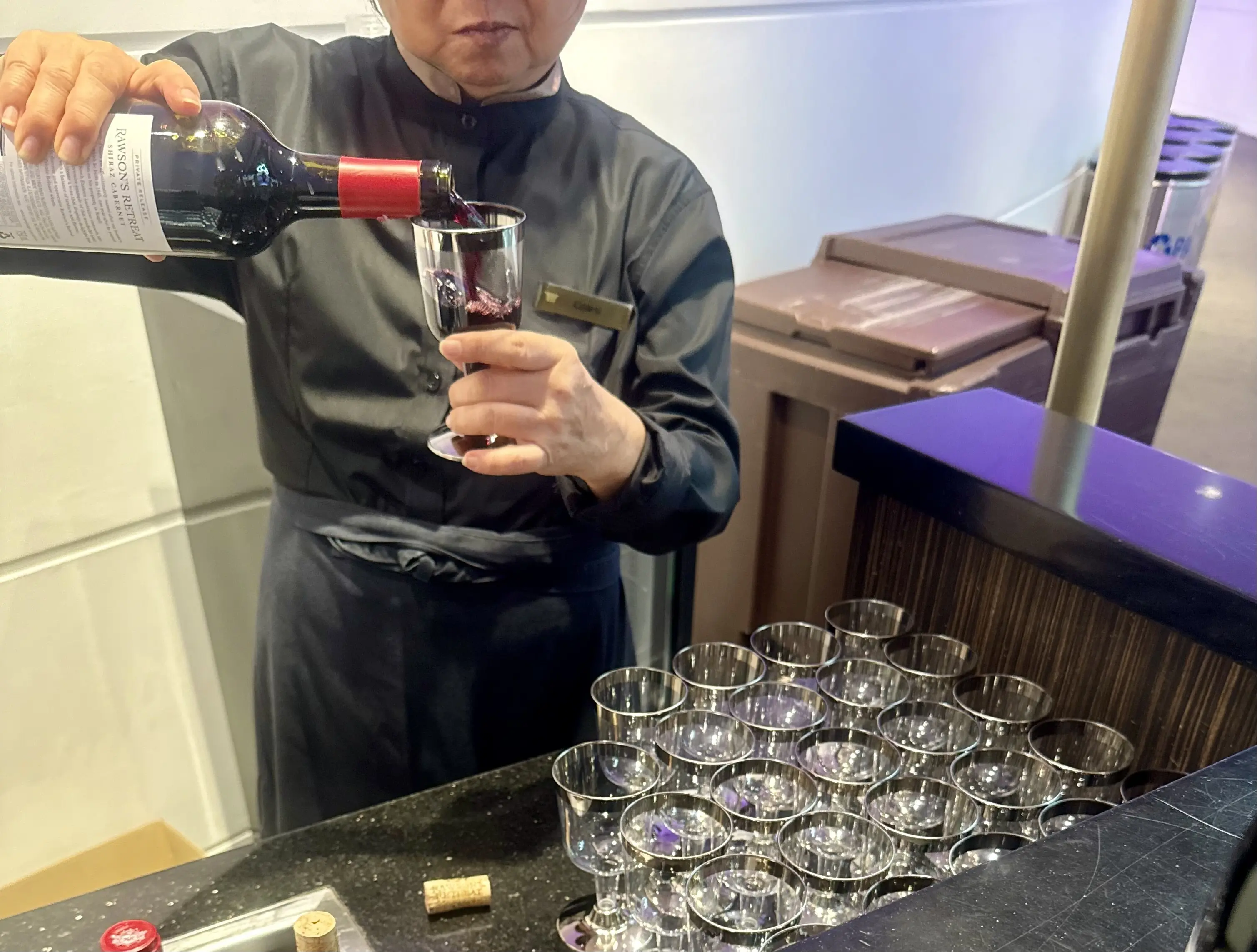 ワンドリンクは赤ワイン