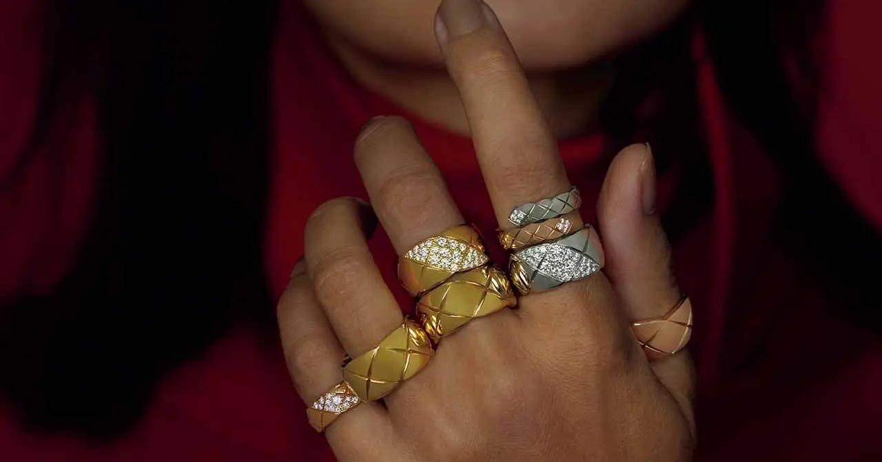 CHANEL ゴールド ブラック リング CHANEL ヴィンテージ ボタンリング ブラック×ゴールド×ココマーク