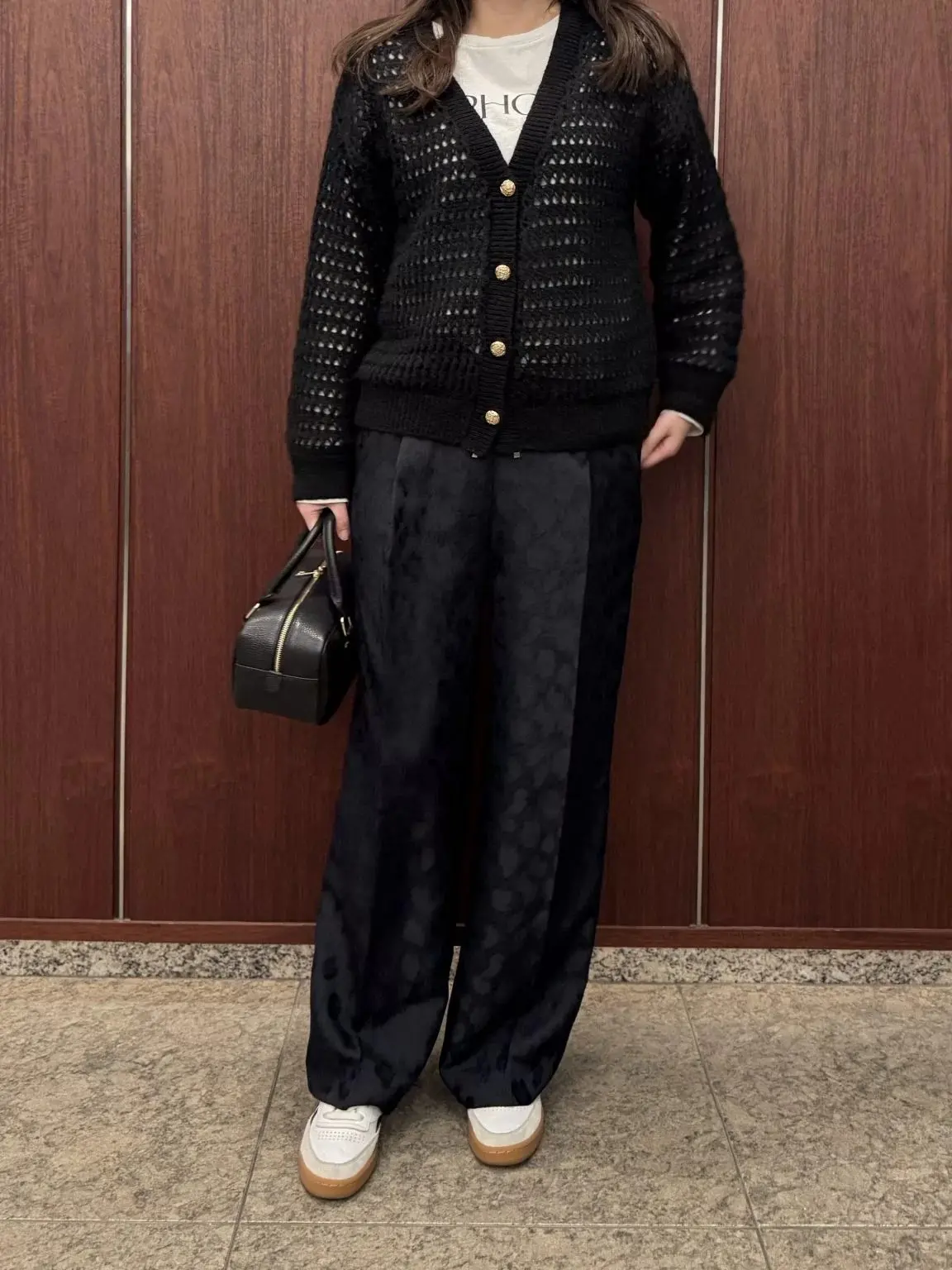 着回しがきく冬の柄パンツをスタッフの私服にコーディネートしてみました♪ 「E by eclat ・レオパードジャカードパンツ」【50代ファッション】_1_10