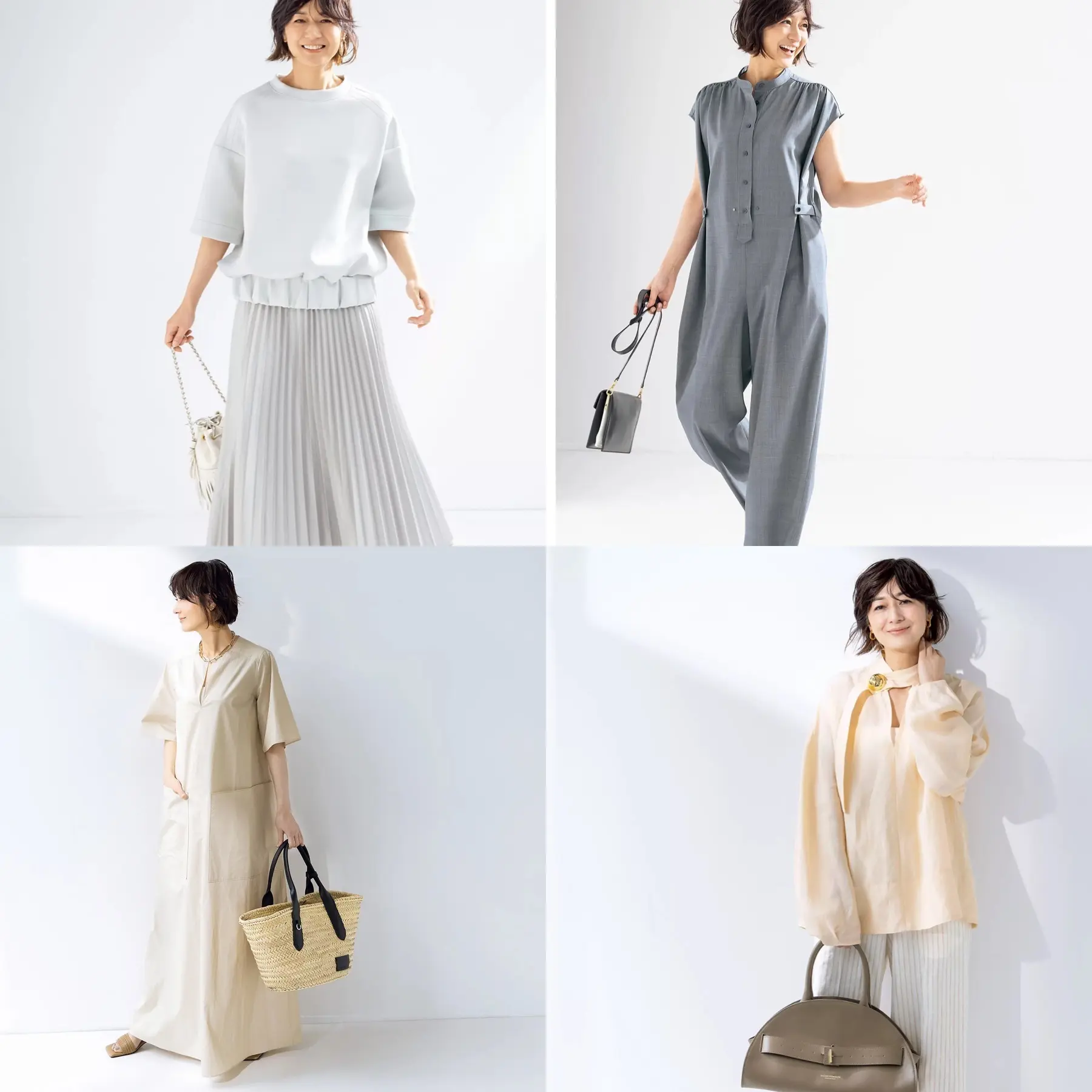 富岡佳子着 CINOH ロングジレ 富岡佳子 for N.O.R.C by the line コラボセットが完成 セット