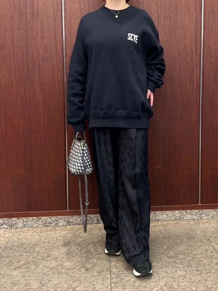 着回しがきく冬の柄パンツをスタッフの私服にコーディネートしてみました♪ 「E by eclat ・レオパードジャカードパンツ」【50代ファッション】_1_12