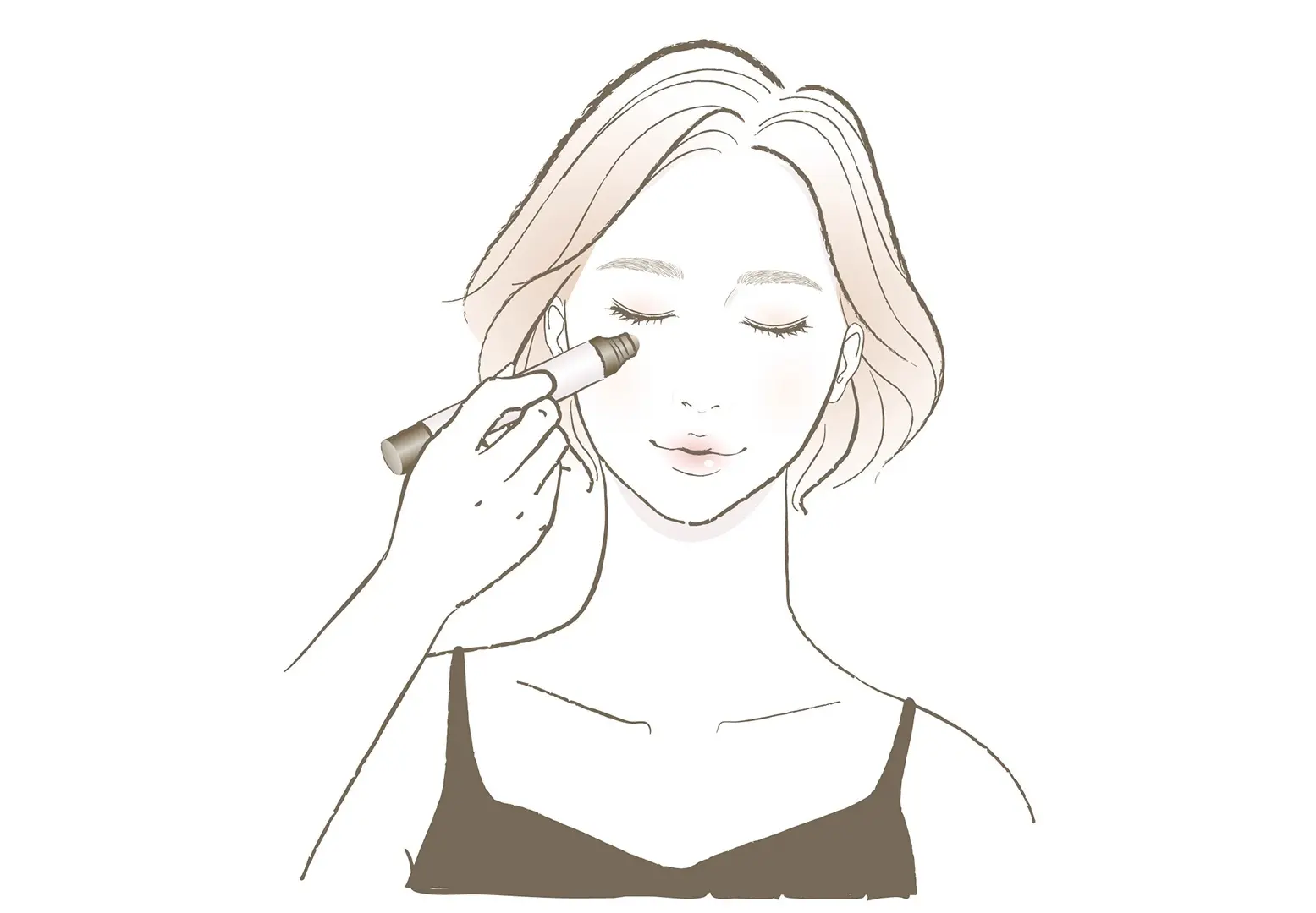 セラムでアイゾーンをコロコロ