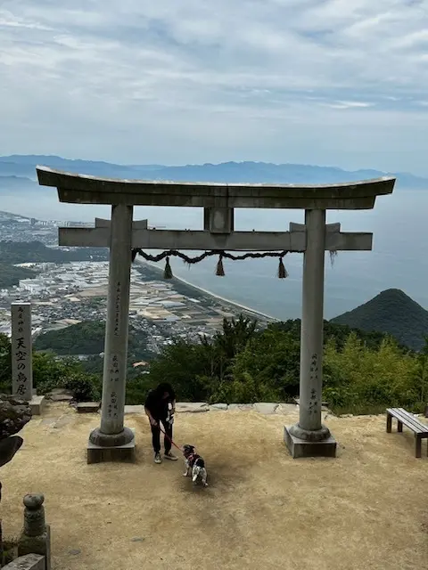 保護犬　香川　天空の鳥居　国内旅行　四国　高屋神社　瀬戸内海